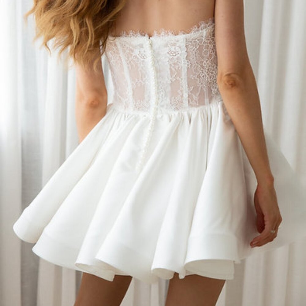 Aston Bridal Liana Mini Dress - AU 12/US 8 - Picture 5 of 5